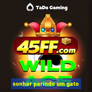 sonhar parindo um gato